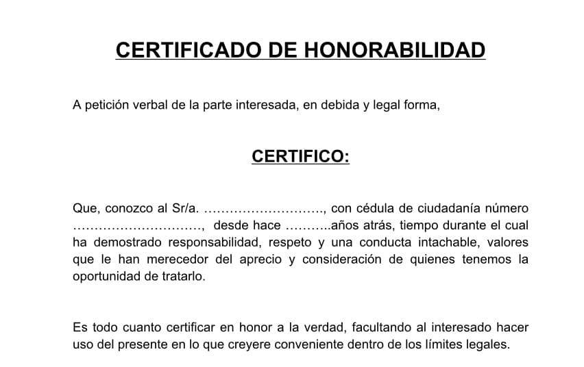 Cómo hacer un Certificado de Honorabilidad  Realidadecuador.com